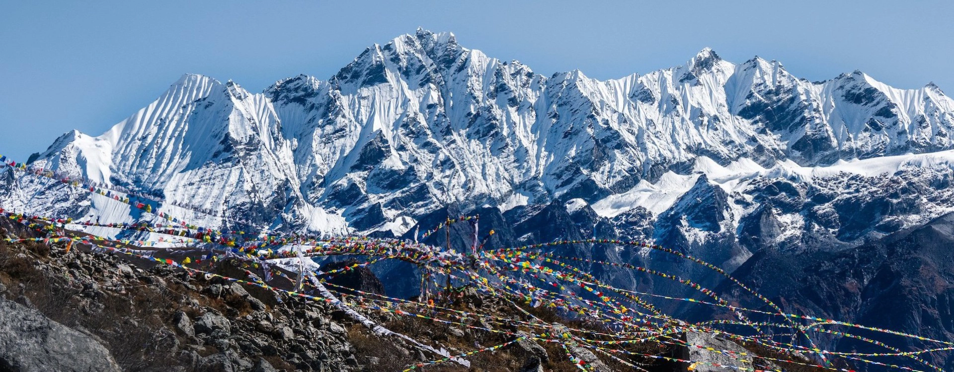 Langtang Range seen from kyangin Ri - Langtang Trek
