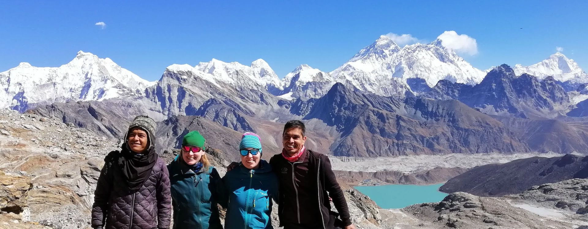 Everest 3 pass trekking , view from renjola pass