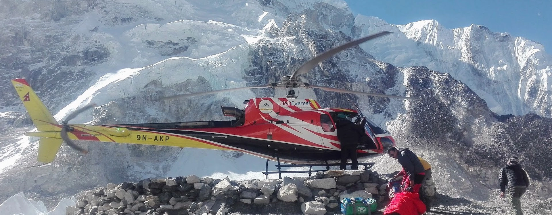 Heli ride from Gorakshep,  Everest Luxury trek