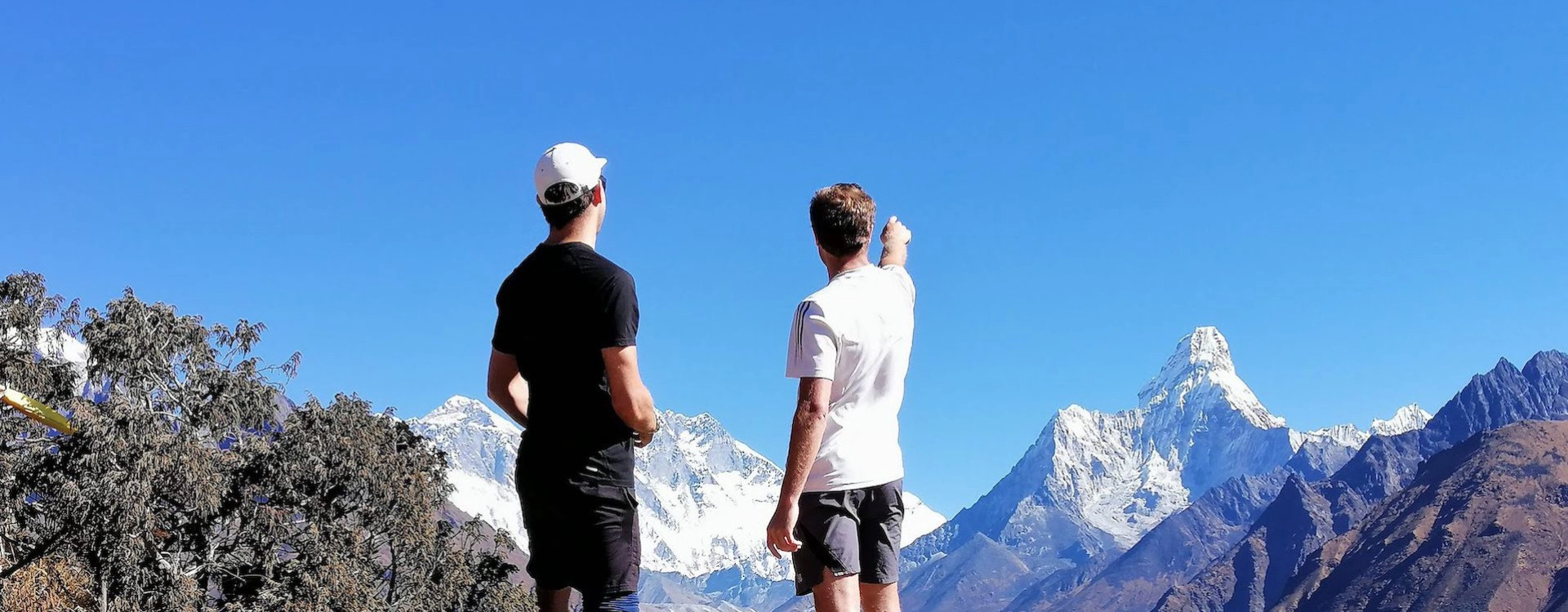 Mt Everest and Amadablam from Everest View Hotel