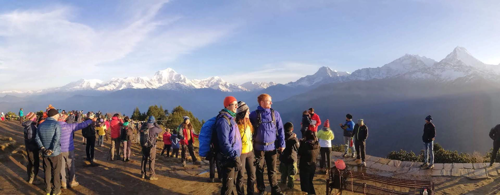Mountain range seen from Poon Hill, Ghorepani poon Hill Trek