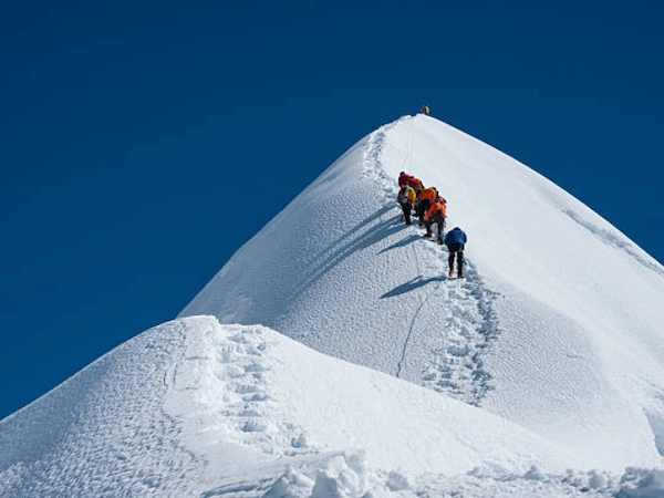 Almost at top,  Island Peak Climbing