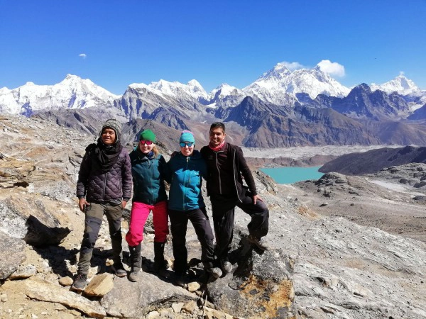 Everest 3 pass trekking , view from renjola pass