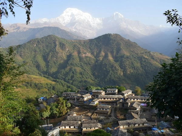 Ghandruk Village along with Mt Dhaulagiri